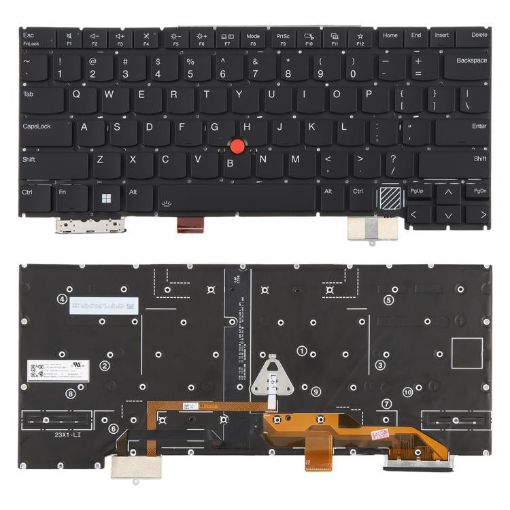 US Backlit Keyboard for Lenovo Thinkpad X1 Carbon Gen12 2024 (Black) - 1