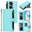 Ulefone Note 17 Pro Mint Green Leather Case, 9 Card Slots, Zipper - 1