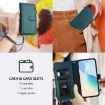 Ulefone Note 19 Dark Green Leather Case: 9 Card Slots & Hand Strap - 6