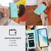 Ulefone Note 19 Leather Case: 9 Card Slots, Magnetic, Mint Green - 6