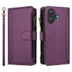 Ulefone Note 21 Purple Leather Case: 9 Card Slots & Hand Strap - 2