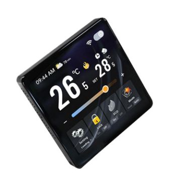 BHT-2005GA Black Smart Thermostat with 4" Screen for Water Heating - 1