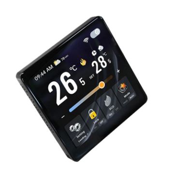 BAC-2005EL Smart Room Thermostat, 4" Screen, Four Channel (Black) - 1