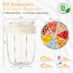 Beige Portable Medicine Organizer & Sealed Pill Storage Cup - 2