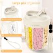 Beige Portable Medicine Organizer & Sealed Pill Storage Cup - 6