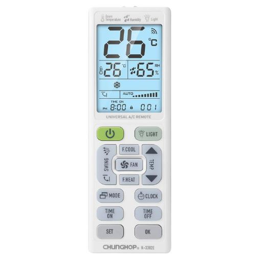 CHUNGHOP K-3302E Universal AC Remote with Torch & LCD Backlight - 1