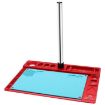 Red Heat-Resistant Silicone Pad with Aluminum Alloy Microscope Stand - 2