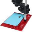 Red Heat-Resistant Silicone Pad with Aluminum Alloy Microscope Stand - 4