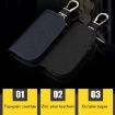 Red Cowhide Leather Car Key Protective Cover - Universal Fit - 5