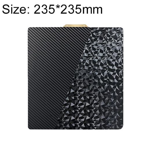 3D Printer Build Plate, PET Carbon Fiber PEO Diamond Film, 235x235mm - 1
