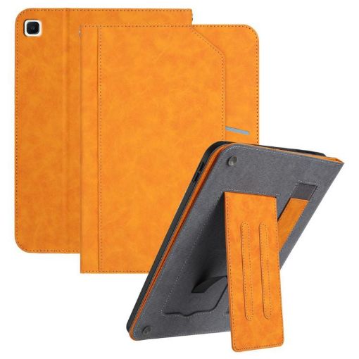 Samsung Galaxy Tab S6 Lite 10.4 Yellow Leather Wristband Case - 1
