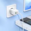 hoco N69 Dual Port Charger: PD20W + QC3.0, EU Plug, White - 4