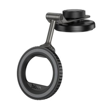 hoco H77 Magnetic Ring Car Phone Holder - Black Grey - 1