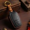 Toyota Corolla 2-Button B110 Crazy Horse Leather Key Cover (Black) - 1