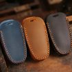 Hyundai Staria/Sonata 3-Button B121 Leather Key Cover (Blue) - 3