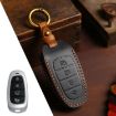 Hyundai Staria/Sonata 4-Button B122 Key Cover - Black Cowhide - 1