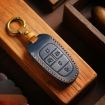 Hyundai Staria/Sonata 4-Button Crazy Horse Key Cover (Brown) - 2