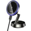 HW33 Metal Grey Magnetic Wireless Fast Charging Car Phone Holder - 1