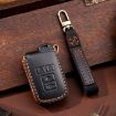 Toyota 4-Button C011 Crazy Horse Leather Key Cover (Black) - 1