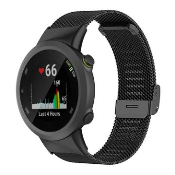 Garmin Forerunner 45/45S/Swim2 Milanese Metal Watch Band Black - 1