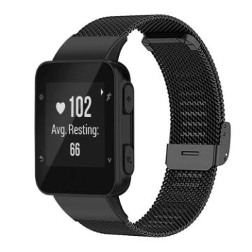 Garmin Forerunner 35/30/35j Milanese Metal Watch Band Black 20mm - 1