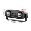Double Magic Ball Laser Light RGB LED Stage Lamp, US Plug, Black - 2