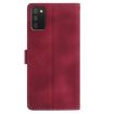 Samsung Galaxy A02S Red Rose Embossed Leather Phone Case 164mm - 3