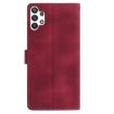 Samsung Galaxy A13 4G Rose Embossed Leather Case (Red) - 3