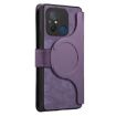Purple Retro Leather Wallet Case for Redmi 12C with MagSafe RFID - 3