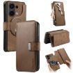 Redmi Note 13 4G Case MagSafe RFID Zipper Leather Wallet (Brown) - 1