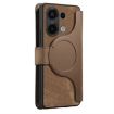 Redmi Note 13 4G Case MagSafe RFID Zipper Leather Wallet (Brown) - 3