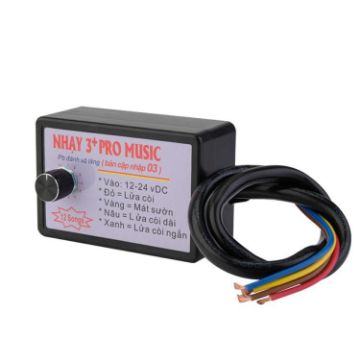 Universal Car Horn Controller: 12 Sound Effects for 12V/24V (Black) - 1