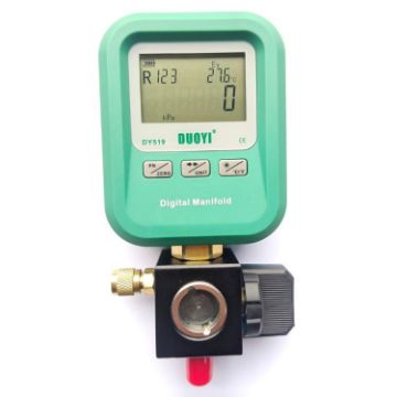 DUOYI DY519 Digital Manifold Gauge AC Fluoride Meter (Green) - 1