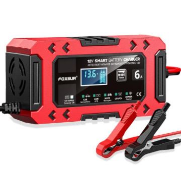 FOXSUR FBC1206F 12V 6A Smart Car/Motorcycle Battery Charger EU Plug - 1