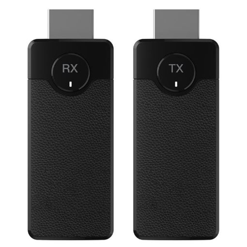 Q50 Black Leather Texture Wireless HDMI Transmitter & Receiver Adapter - 1