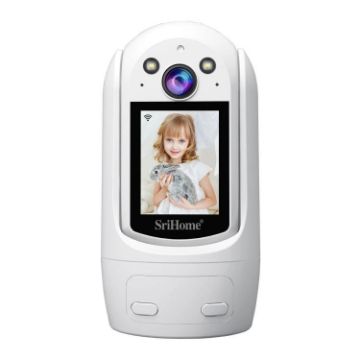 SriHome SH060 2MP Smart IP Camera with 2.4" Screen & 2-Way Voice Call - 1