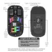 HXSJ T200 Black Transparent RGB Wireless Mouse, Dual Modes 2.4G BT5.0 - 6
