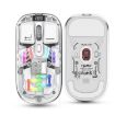HXSJ T200 Wireless Mouse White RGB Dual Modes 2.4G BT5.0 - 3