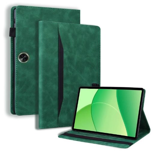 OPPO Pad SE 11 2025 Green Shockproof Splicing Leather Case - 1