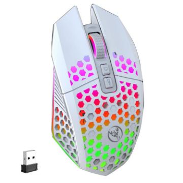 HXSJ T500 White 2.4G Rechargeable Backlight Wireless Mouse - 1