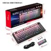 HXSJ L400 RGB Wireless Thin Film Keyboard, 81 Keys (Black Pink) - 2
