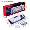 HXSJ L400 Wireless RGB Keyboard, Thin Film, 81 Keys, Black/White/Blue - 2