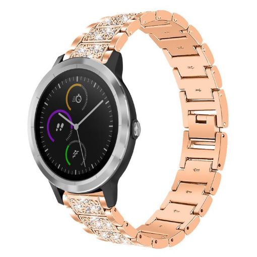 Garmin Move Sport/vivoactive3 Diamond Steel Watch Band 20mm Rose Gold - 1
