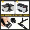 Aluminum Battery Tray Bracket for 12V/6V, 7-15AH Batteries, Black - 4