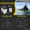Aluminum Battery Tray Bracket for 12V/6V, 7-15AH Batteries, Black - 5