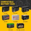 Aluminum Battery Tray Bracket for 12V/6V, 7-15AH Batteries, Black - 6