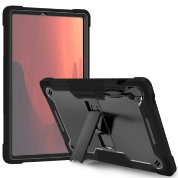 Shockproof Silicone Hybrid Case for Samsung Galaxy Tab S10 FE+ (Black) - 1