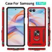 Samsung Galaxy Z Flip7 5G Shockproof Case with Holder (Red) - 2