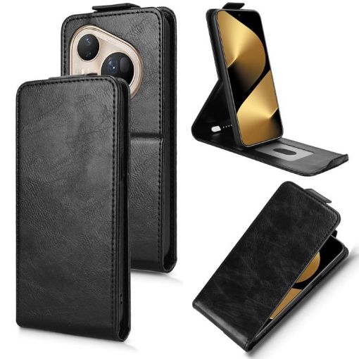 Huawei Pura 80 Pro 5G Black Leather Flip Case with Buckle - 1