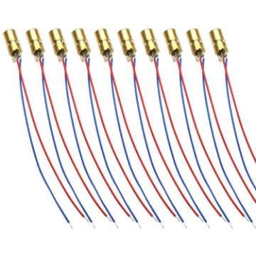 10pcs Pack 3V Adjustable Red Dot Diode Laser Module Head - 1